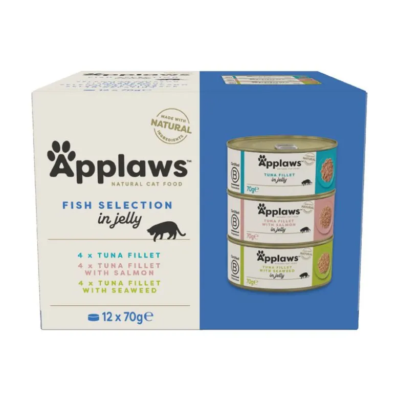 Mixpakke: 12 x 70 g Applaws dåser