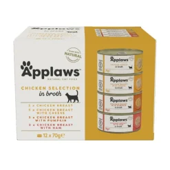 Mixpakke: 12 x 70 g Applaws dåser