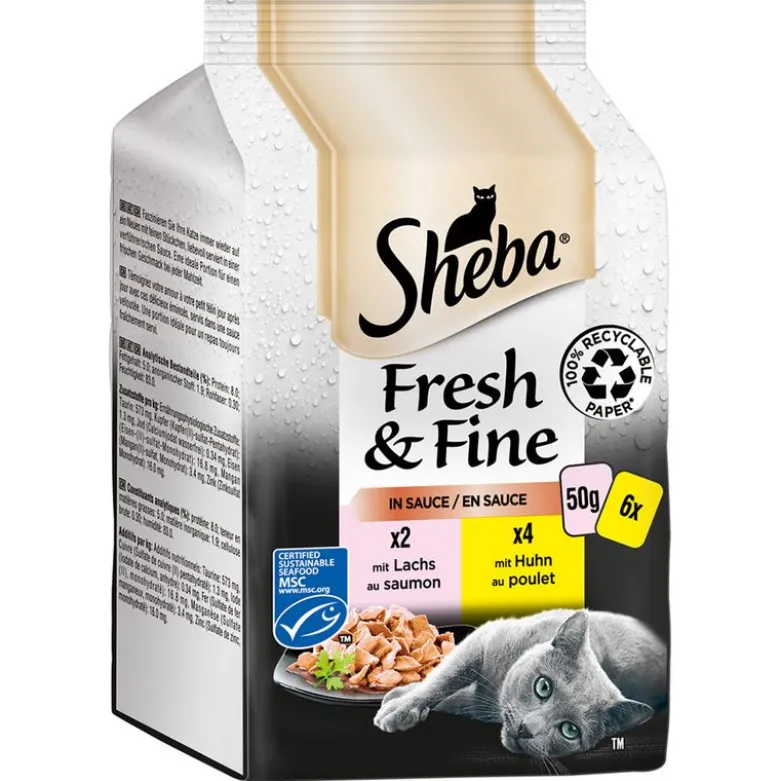 Multipack Sheba Fresh & Fine Portionsposer 6 x 50 g
