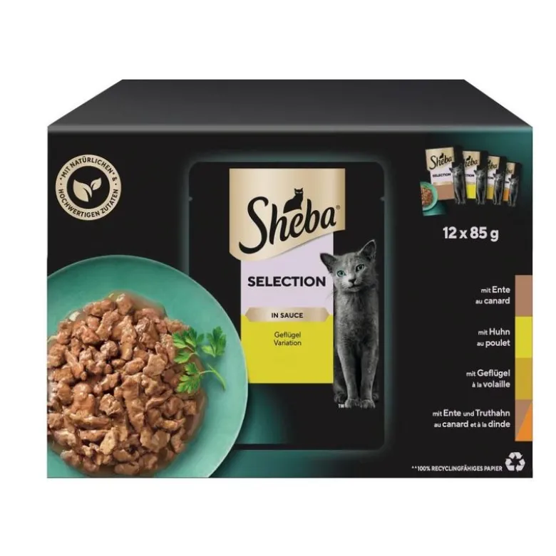 Multipakke Sheba varianter i portionsposer 12 x 85 g