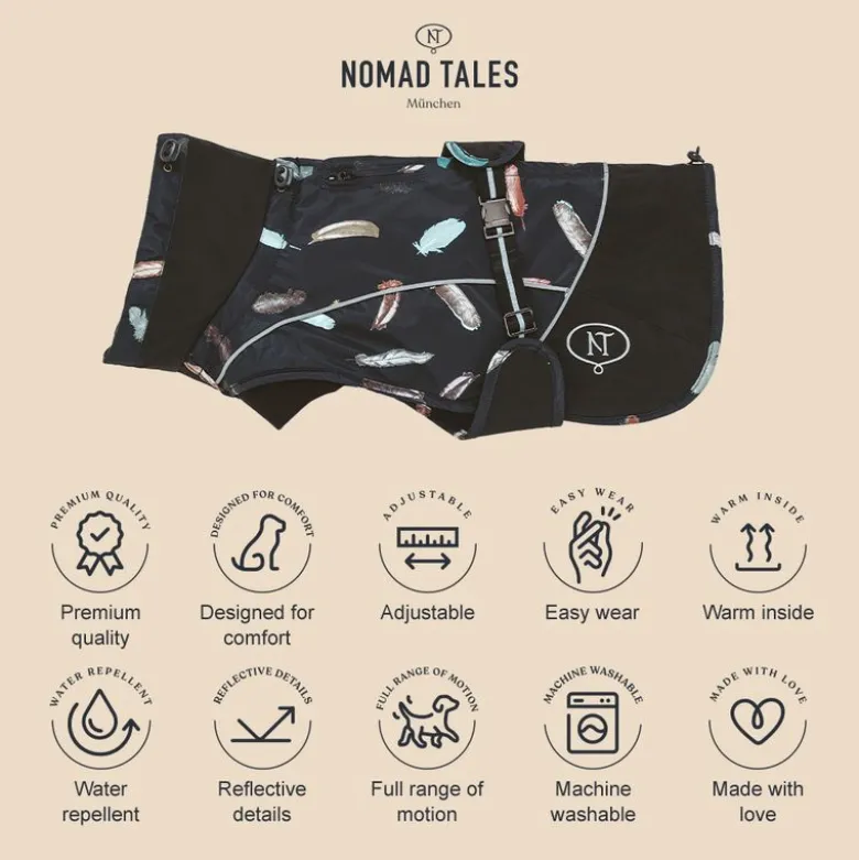 Nomad Tales Bloom hundefrakke Midnight
