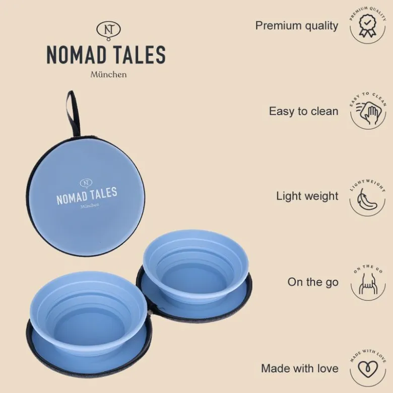Nomad Tales Spirit bærbar dobbeltskål af silikone