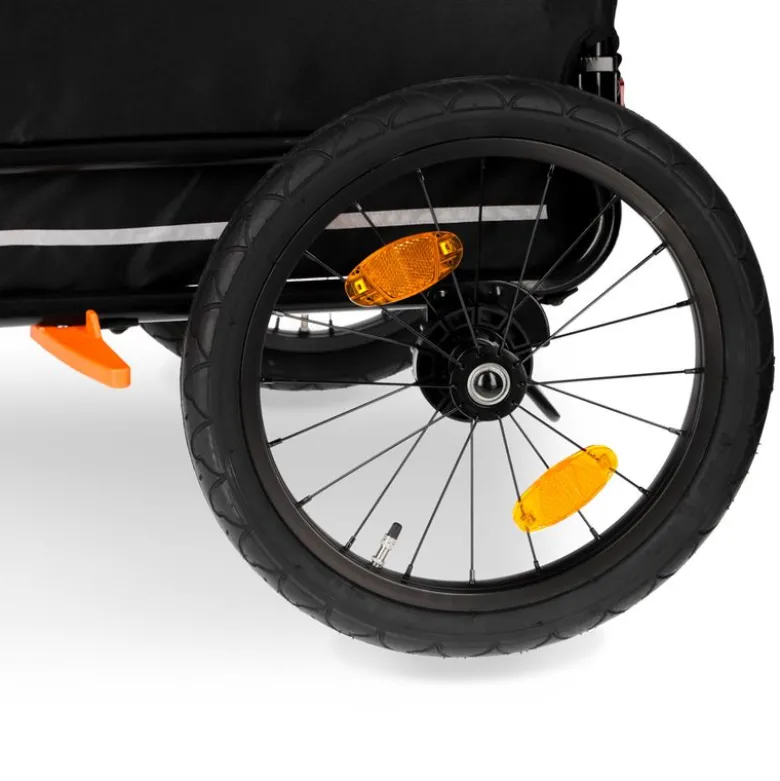 Nomad Tales Spirit cykeltrailer, ebony/tangerine
