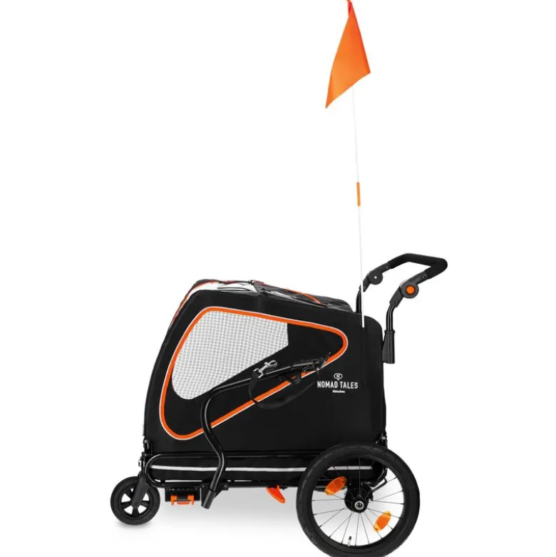 Nomad Tales Spirit cykeltrailer, ebony/tangerine