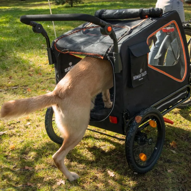 Nomad Tales Spirit cykeltrailer, ebony/tangerine