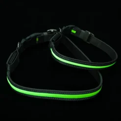 Nomad Tales Spirit USB LED nylonhalsbånd, neongul & grå