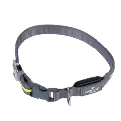 Nomad Tales Spirit USB LED nylonhalsbånd, neongul & grå