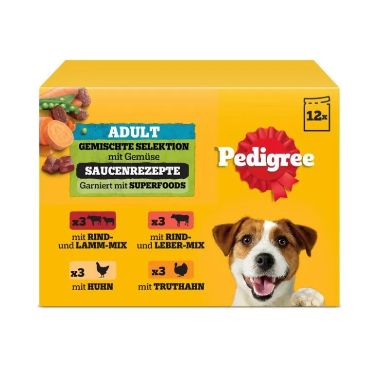 Pedigree Adult portionsposer blandet pakke