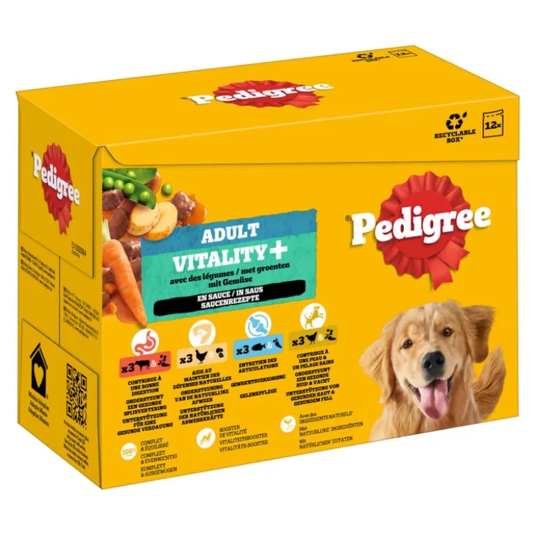 Pedigree Adult vådfoderposer til hunde Vitality+ i sovs