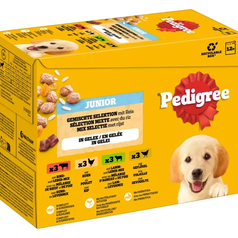 Pedigree Junior portionsposer blandet pakke