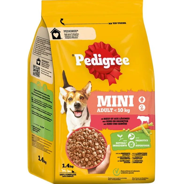 Pedigree Mini Adult <10 kg med okse og grøntsager