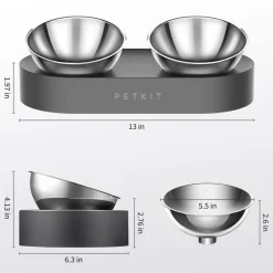 Petkit Fresh Nano Metal 15° justerbar foderskål til kæledyr