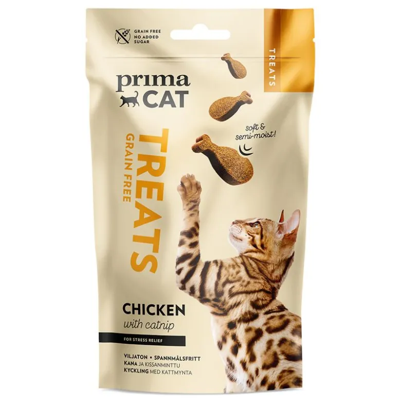 PrimaCat Softy Treats Godbidder med kylling & kattemynte