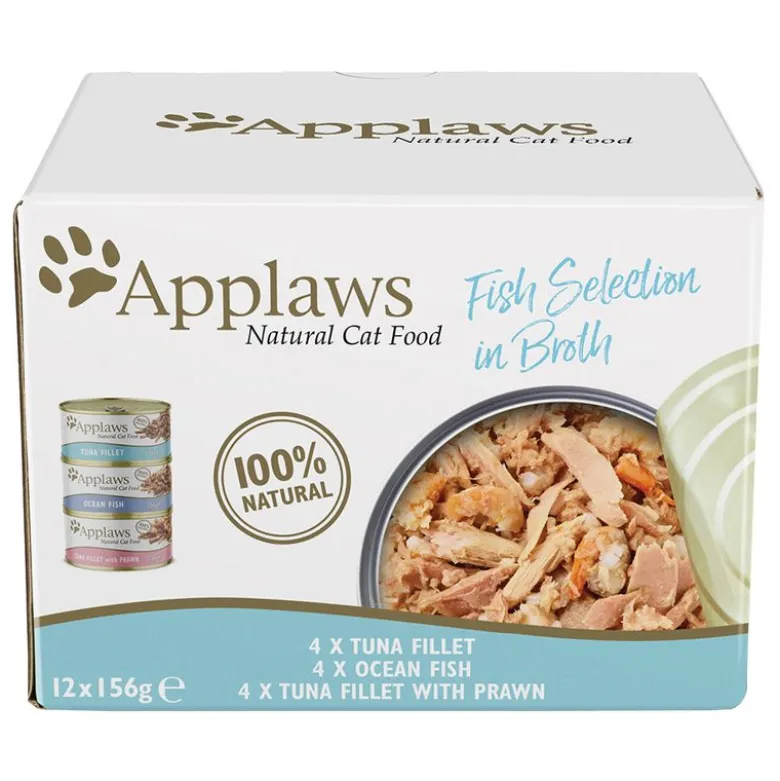 Prøvepakke: 12 x 156 g Applaws i bouillon