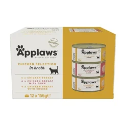 Prøvepakke: 12 x 156 g Applaws i bouillon
