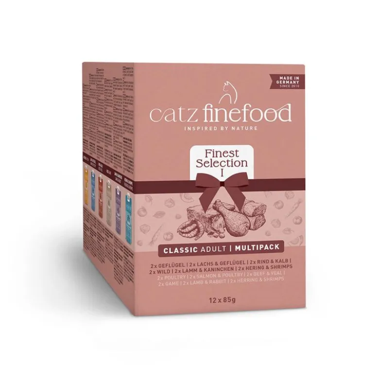 Prøvepakke: 12 x 85 g catz finefood portionsposer