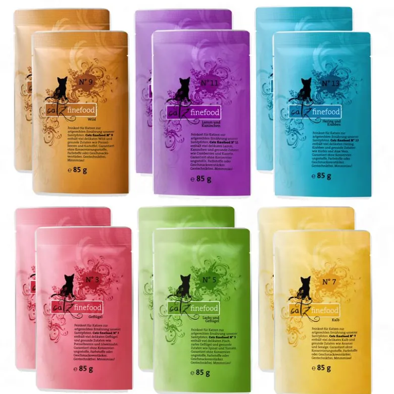 Prøvepakke: 12 x 85 g catz finefood portionsposer