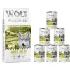 Prøvepris: 12 kg Wolf of Wilderness + 6 x 400 g / 6 x 800 g vådfoder