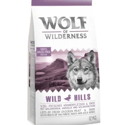 Prøvepris: 12 kg Wolf of Wilderness + 6 x 400 g / 6 x 800 g vådfoder