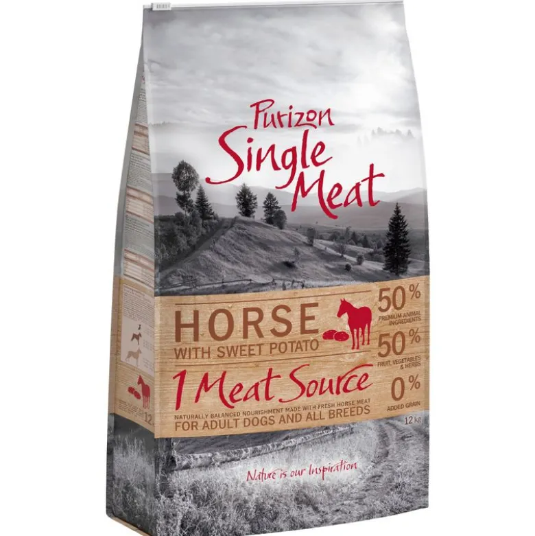 Purizon Single Meat Adult Hest med sød kartoffel & morgenfrue