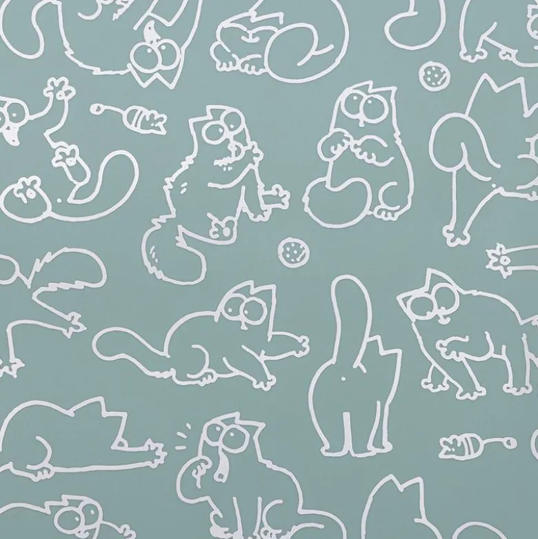 Simon's Cat Dækkeserviet, turkis
