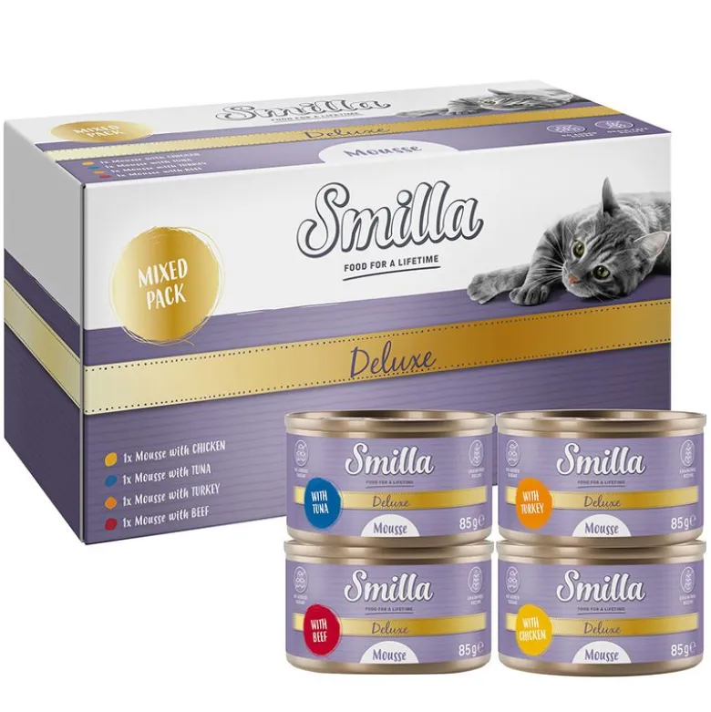 Smilla Deluxe Mousse & Chunks Mixpakke 4 x 85 g