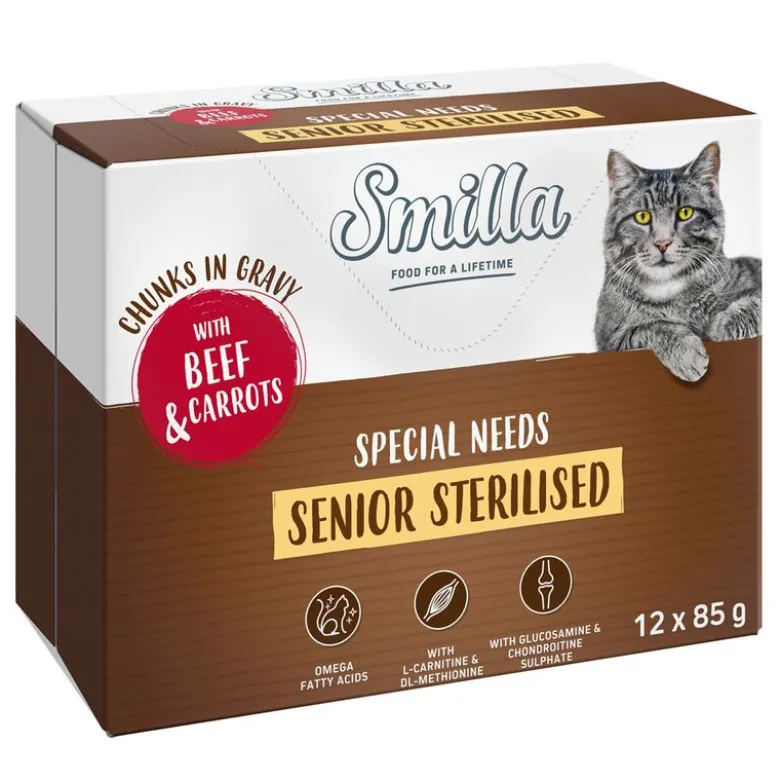 Smilla portionsposer Senior Steriliserede bidder i sauce med grøntsager