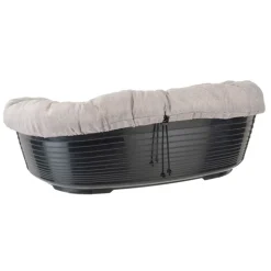 Sæt med Ferplast Siesta Deluxe-kurv med beige Sofà Tweed-betræk