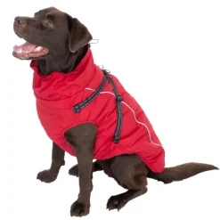 TIAKI Arkon hundejakke med sele, rød