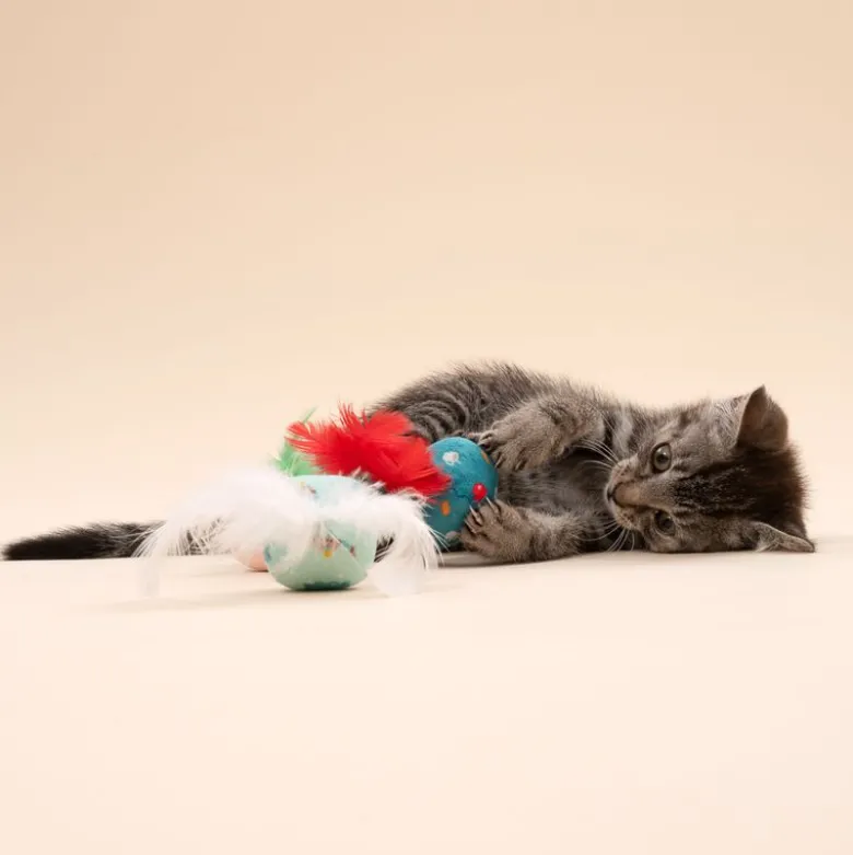 TIAKI Festlige fjerbolde til katte