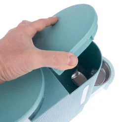 TIAKI foder- og vanddispenser, lyseblå