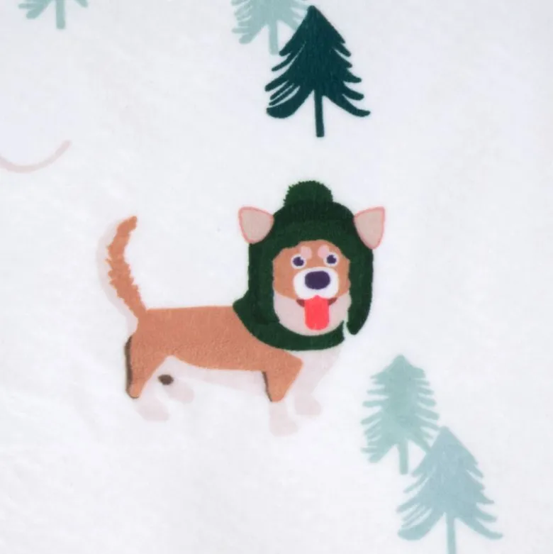 TIAKI Funny Winter Dog hyggetæppe