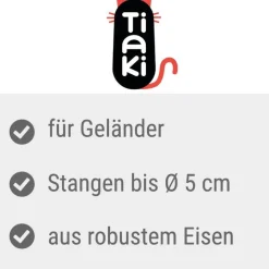 TIAKI gelænderklemme til teleskopstænger