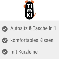 TIAKI Hundeautostol 3-i-1