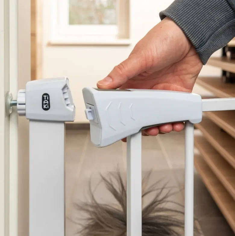 TIAKI Hundegitter, hvid med 7 cm forlængelse