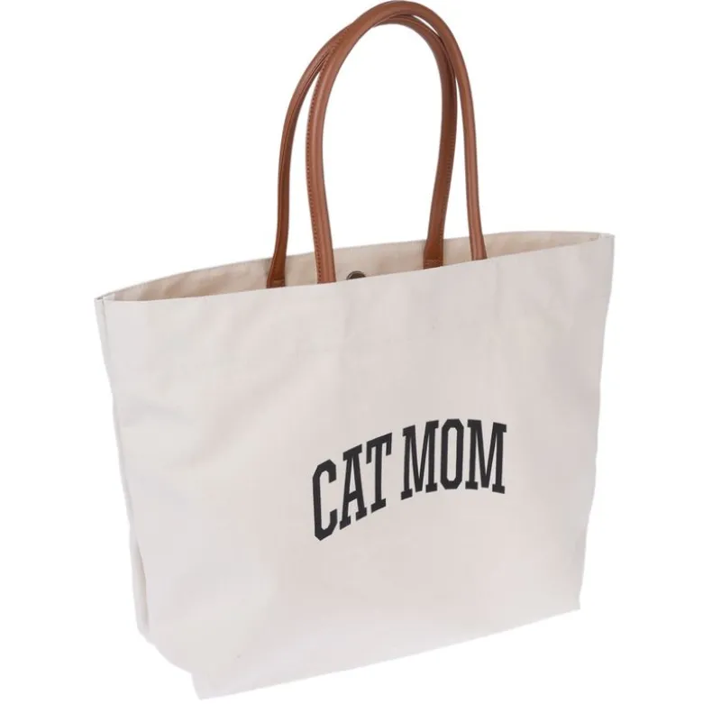TIAKI indkøbstaske med teksten "Cat Mom"