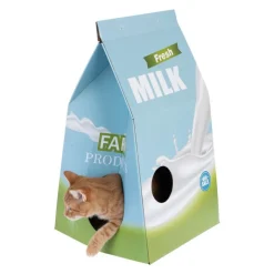 TIAKI kattehule & kradsemøbel i mælkekartondesign