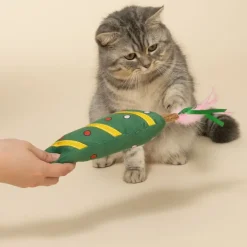 TIAKI katte-legetøjsjuletræ med bånd