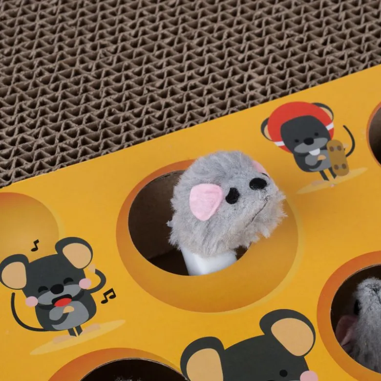 TIAKI kattelegetøj Whack-a-mole 2-i-1