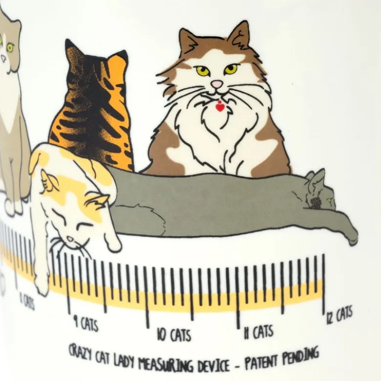 TIAKI keramikkrus "I Measure My Love By The Cat"