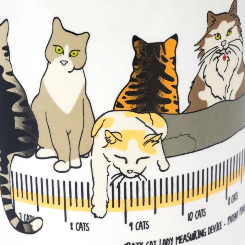 TIAKI keramikkrus "I Measure My Love By The Cat"