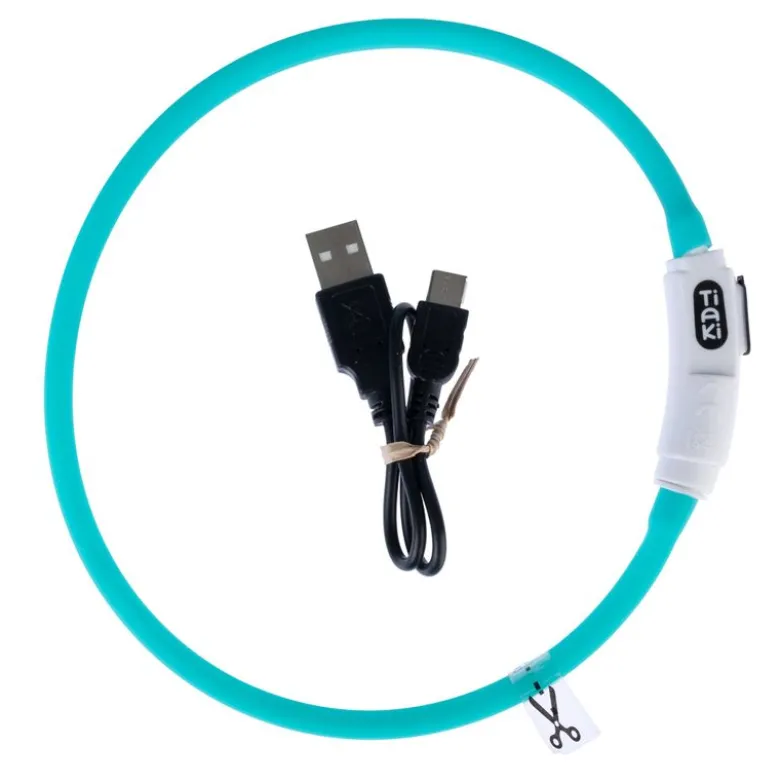 TIAKI Lille USB LED-halsbånd af silikone