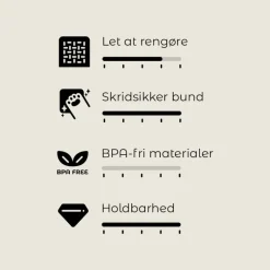 TIAKI skridsikker skål, transparent blå