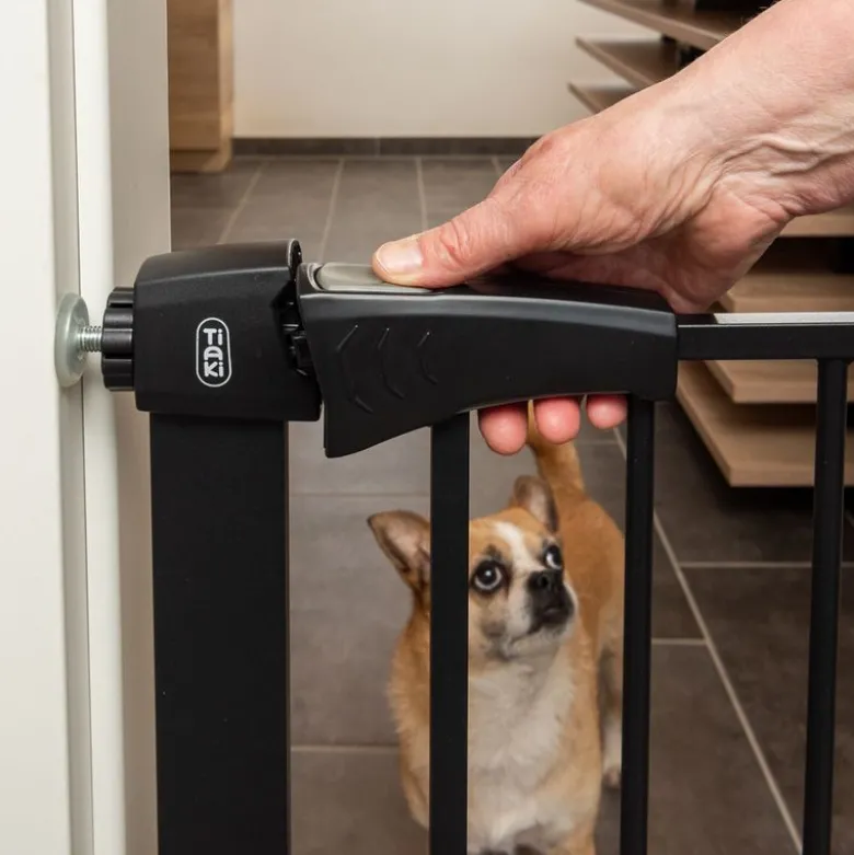 TIAKI sort hundegitter med 7 cm forlængelse