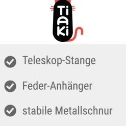 TIAKI Teleskop-Drillepind med Fjer
