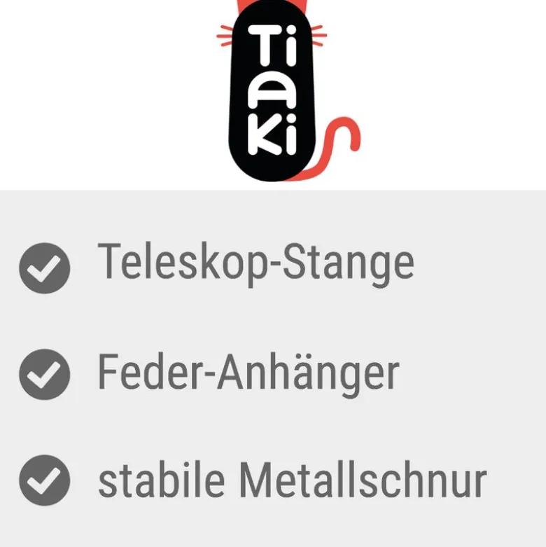 TIAKI Teleskop-Drillepind med Fjer