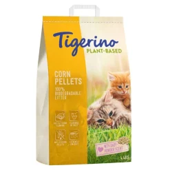 Tigerino plantebaseret kattegrus med majs - duft af babypudder