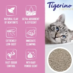 Tigerino Premium kattegrus - Babypudder