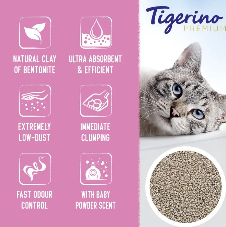 Tigerino Premium kattegrus - Babypudder