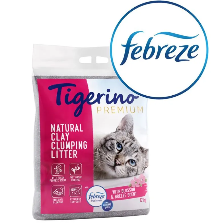 Tigerino Premium kattegrus - Febreze Blossom & Breeze